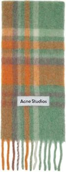 Acne Studios | Orange & Green Tartan Scarf 独家减免邮费