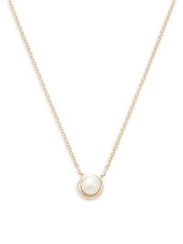 Saks Fifth Avenue | 14K Yellow Gold & 4.5-5.5MM Cultured Pearl Necklace,商家Saks OFF 5TH,价格¥2609