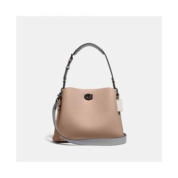 推荐Pebble Leather Willow Shoulder Bag with Convertible Straps商品