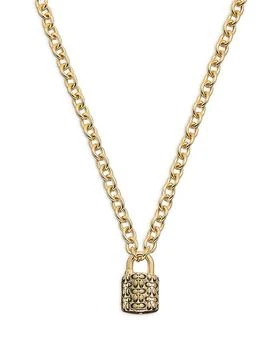 Coach | Logo Padlock Chain Necklace, 17",商家Bloomingdale's,价格¥814