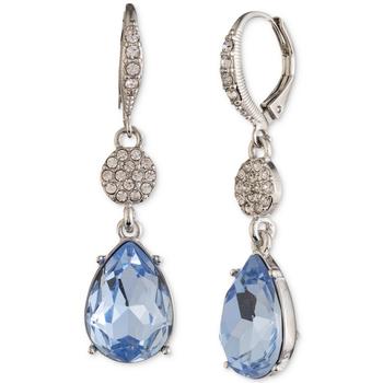 纪梵希耳环海淘, Givenchy | Silver-Tone Crystal & Pavé Crystal Double Drop Earrings商品图片 