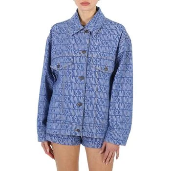 Moschino | Ladies Fantasy Print Blue All-Over Logo Denim Jacket,商家Jomashop,价格¥2335