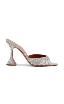 推荐Amina Muaddi - Women's Caroline Crystal-Embellished Satin Sandals - Grey - IT 36 - Moda Operandi商品