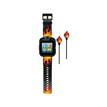 Playzoom | Kids Black and Orange Flame Silicone Smartwatch 42mm Gift Set,商家Macy's,价格¥484