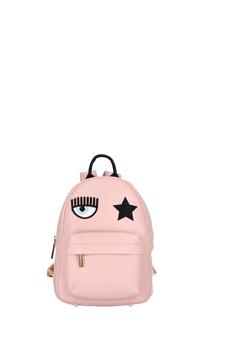 推荐Backpack with front pocket and details Logo Donna Chiara Ferragni 73SB4bo1-ZS533 Rosa商品