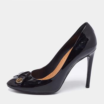 lv女鞋, [二手商品] Louis Vuitton | Louis Vuitton Black Patent Leather Fiance Pumps Size 36.5商品图片 9.1折, 满1件减$100, 满减