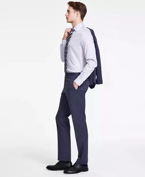 DKNY | Men's Modern-Fit Blue Mini Check Suit Separate Pants,商家Macy's,价格¥216