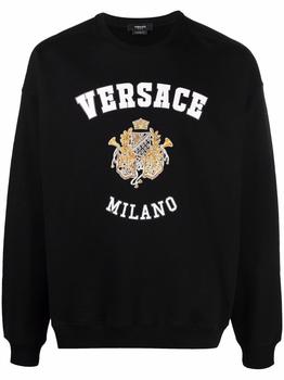 范思哲卫衣, Versace | Versace Men's  Black Cotton Sweatshirt商品图片 8折