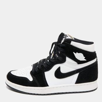 [二手商品] Jordan | Air Jordans Black/White Calf Hair And Leather 1 Retro COJP High Top Sneakers Size 38.5商品图片,5.9折, 满1件减$100, 满减