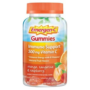Emergen-C | Immune Support Gummies with 500 mg Vitamin C, Folic Acid, and B Vitamins Orange, Tangerine, Raspberry,商家Walgreens,价格¥150