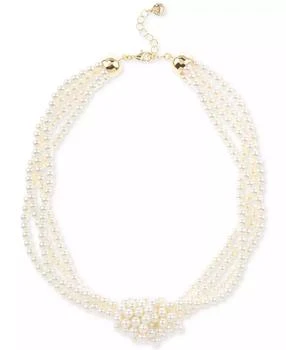 Charter Club | Imitation Pearl Knotted Multi-Row Strand Necklace, 19" + 2" extender, Created for Macy's,商家Macy's,价格¥163