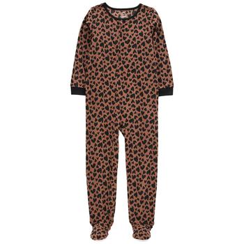 Carter's | Little Girls One-Piece Hearts Fleece Footie Pajama商品图片,4折