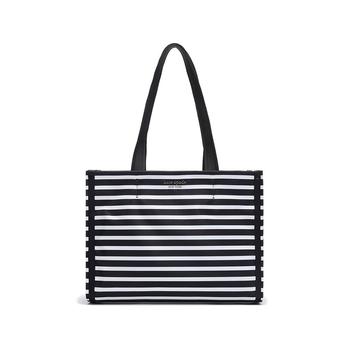 kate spade tote单肩包, Kate Spade | 凯特·丝蓓 Kate Spade 女士 黑白条纹轻便经典单肩手提包PXR00460 071商品图片 