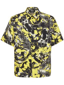 推荐Marbled Cotton Drill Short Sleeve Shirt商品