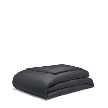 Belledorm | Hotel Suite Stripe Duvet Set Charcoal TWIN,商家Verishop,价格¥562