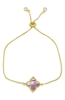 ADORNIA | Four Point Mother of Pearl Flower Bolo Bracelet,商家Nordstrom Rack,价格¥151