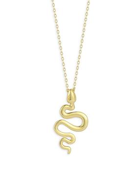 商品14K Yellow Gold Twisty Snake Pendant Necklace, 16" - 100% Exclusive图片