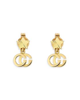 Gucci | 18K Yellow Gold Double G Drop Earrings商品图片,独家减免邮费
