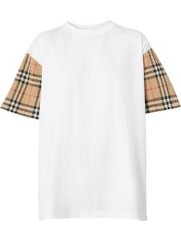 Burberry | BURBERRY - Vintage Check Sleeves Oversized T-shirt商品图片,