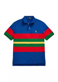 Boys 8-20 Striped Cotton Mesh Polo Shirt product img