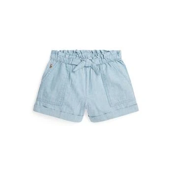 Ralph Lauren | Toddler and Little Girls Cotton Chambray Camp Shorts,商家Macy's,价格¥290