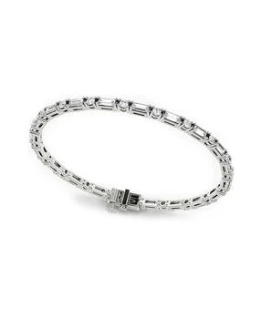 VRAI | Mixed Shape Lab-Grown Diamond Bracelet in 14K White Gold, 6.60ctw/7.0ctw Emerald & Round Brilliant Lab Grown Diamonds, 6.5"/7'',商家Bloomingdale's,价格¥58364