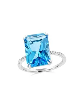 Bloomingdale's | Blue Topaz and Diamond Statement Ring in 14K White Gold - 100% Exclusive,商家Bloomingdale's,价格¥4911