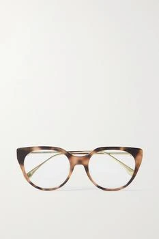 推荐玳瑁纹板材金色金属猫眼光学眼镜商品