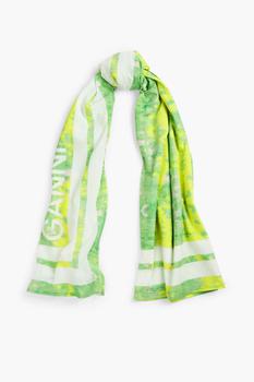 Ganni | Printed organic cotton-gauze scarf商品图片,4.4折