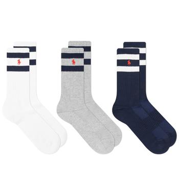 ralph lauren sport真假, Ralph Lauren | Polo Ralph Lauren Classic Stripe Sport Sock - 3 Pack商品图片 8.6折, 满$200享9.5折, 满折
