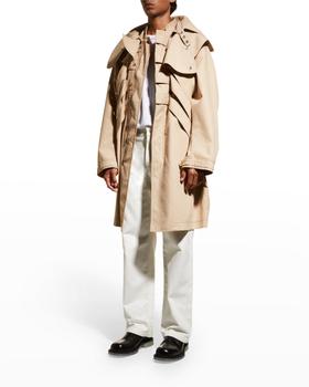 加拿大burberry大衣, Burberry | Men's Solid Parka with Ribbons商品图片 