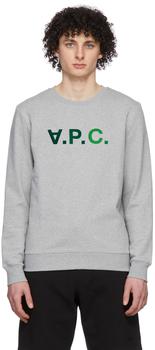 PRIVATE WHITE V.C., A.P.C. | Grey & Green 'V.P.C.' Sweatshirt商品图片 3.6折