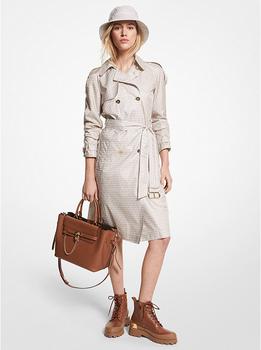 商品Michael Kors | Logo Print Satin Ciré Trench Coat,商家Michael Kors,价格¥842图片