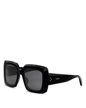 Celine | Bold 3 Dots Square Sunglasses, 54mm商品图片,额外9.5折, 独家减免邮费, 额外九五折