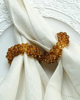 Arte Italica | Crystal Napkin Rings, Set of 4,商家Neiman Marcus,价格¥567