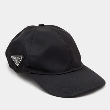 prada帽子, [二手商品] Prada | Prada Black Nylon Baseball Cap L商品图片 满1件减$100, 满减