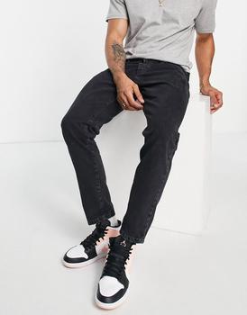 商品Siksilk straight leg denim jeans in black图片