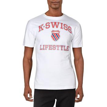 推荐K-Swiss Heritage Men's 100% Cotton Graphic Logo Activewear Fitness T-Shirt商品