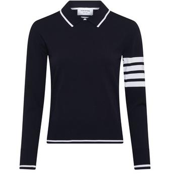 商品Thom Browne | Tipping 条纹针织马球衫,商家24S CN,价格¥10516图片