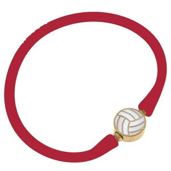 Canvas Style | Enamel Volleyball Silicone Bali Bracelet In Red,商家Verishop,价格¥213