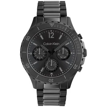 Calvin Klein | Black Stainless Steel Bracelet Watch 44mm,商家Macy's,价格¥1487