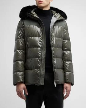 推荐Men's Apres Ski Parka With Detachable Lamb Shearling Hood Trim商品