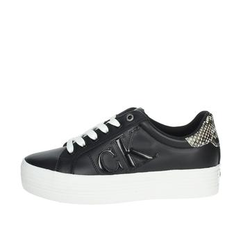 ck鞋板鞋, Calvin Klein | CALVIN KLEIN JEANS Sneakers Women Black Pelle Sintetico商品图片 
