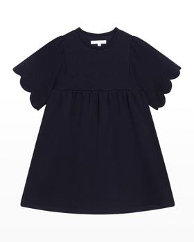 推荐Girl's Fleece Scalloped Dress, Size 6-14商品