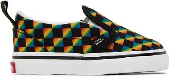Vans | Baby Multicolor Checkerboard Slip-On V Sneakers商品图片,3折