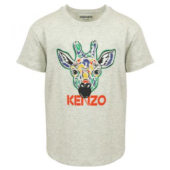 Kenzo | Grey Marl Giraffe Logo T Shirt商品图片,额外7.5折, 额外七五折