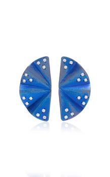 商品Anastasia Kessaris - Women's Exclusive Maiko Diamond Earrings - Blue - OS - Moda Operandi - Gifts For Her图片