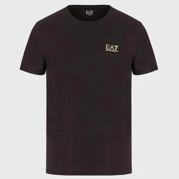 推荐EA7 Men's Core Identity T-Shirt - Black/Gold商品
