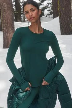 Alo | Airbrush Winter Warm Nocturne Long Sleeve - Midnight Green,商家Alo yoga,价格¥659