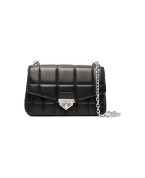 michael kors soho, Michael Kors | Soho Black Quilted Leather Shoulder Bag With Silver Details Woman商品图片 8.1折